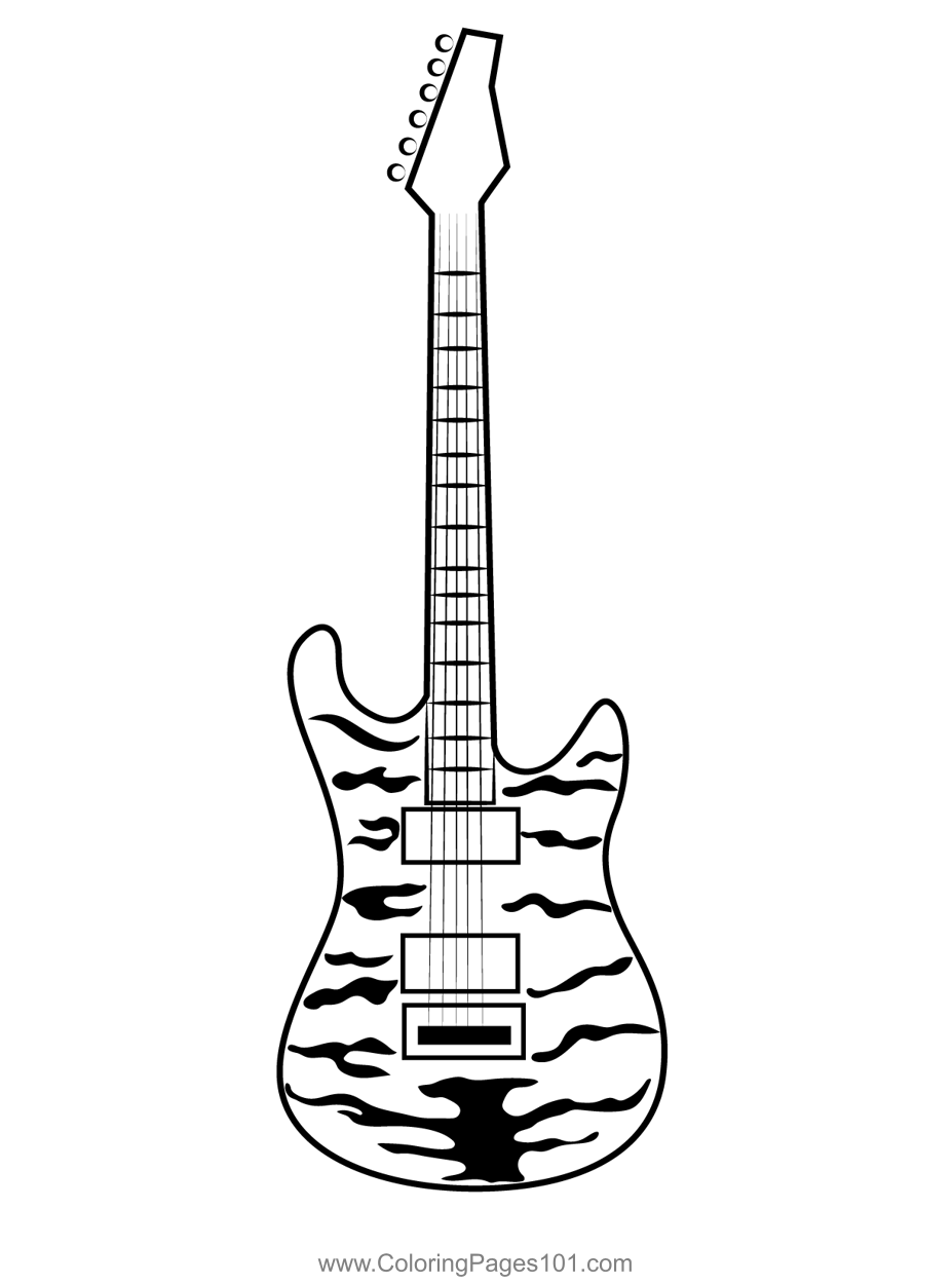 36 Free Instrument Coloring Pages Printable Music 29