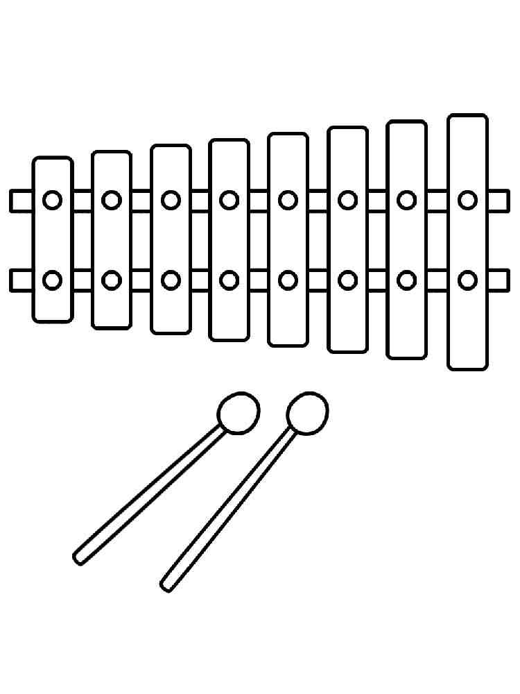 36 Free Instrument Coloring Pages Printable Music 32