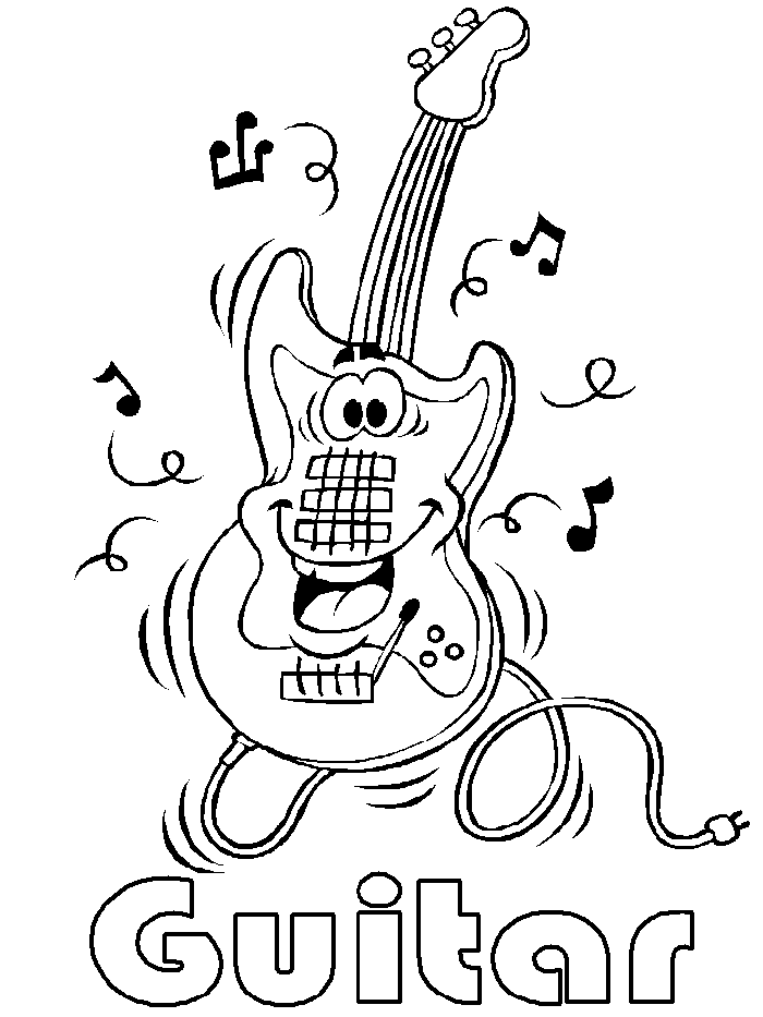 36 Free Instrument Coloring Pages Printable Music 7