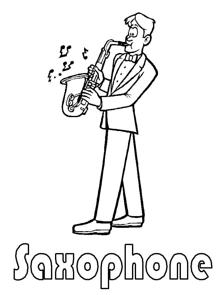 36 Free Instrument Coloring Pages Printable Music 9