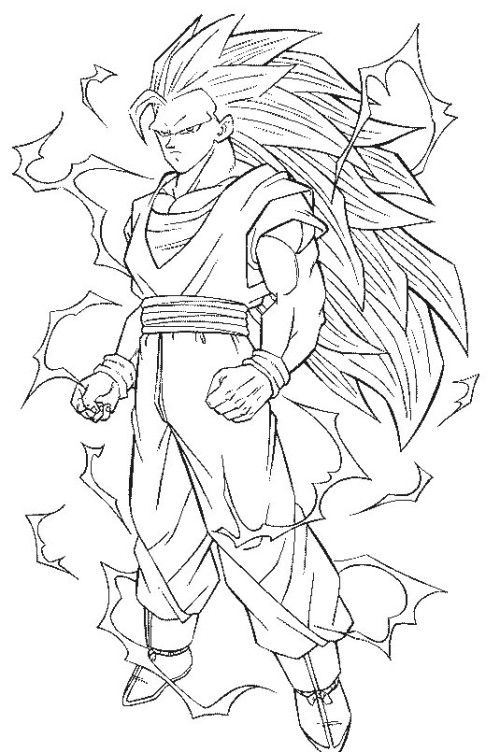 37 Goku Kaioken Coloring Pages Printable 24