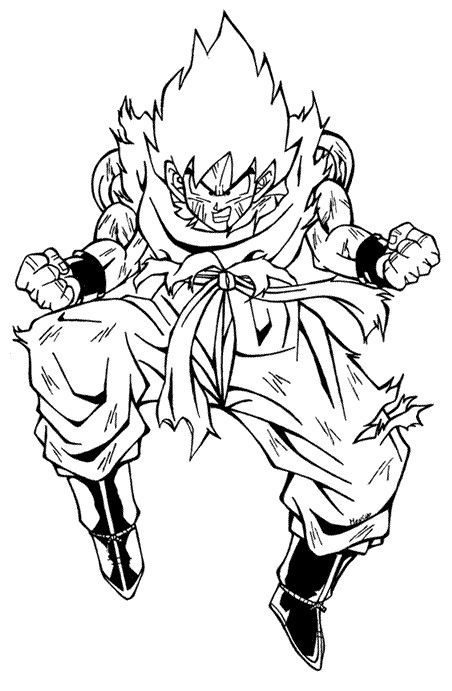 37 Goku Kaioken Coloring Pages Printable 25