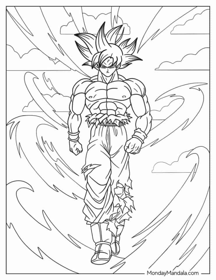 37 Goku Kaioken Coloring Pages Printable 33