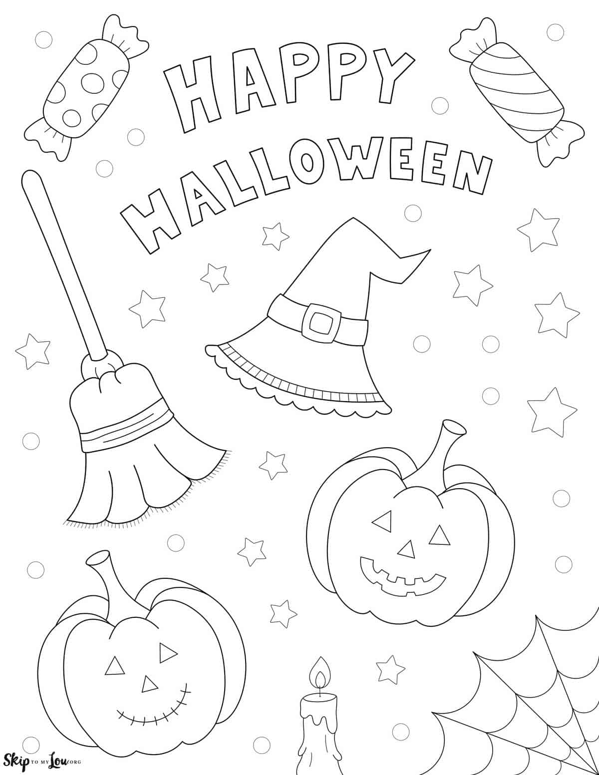 38 Premium Happy Halloween Coloring Pages for Kids 1