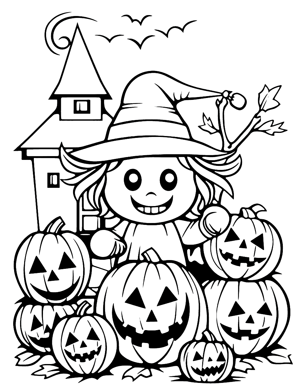 38 Premium Happy Halloween Coloring Pages for Kids 12