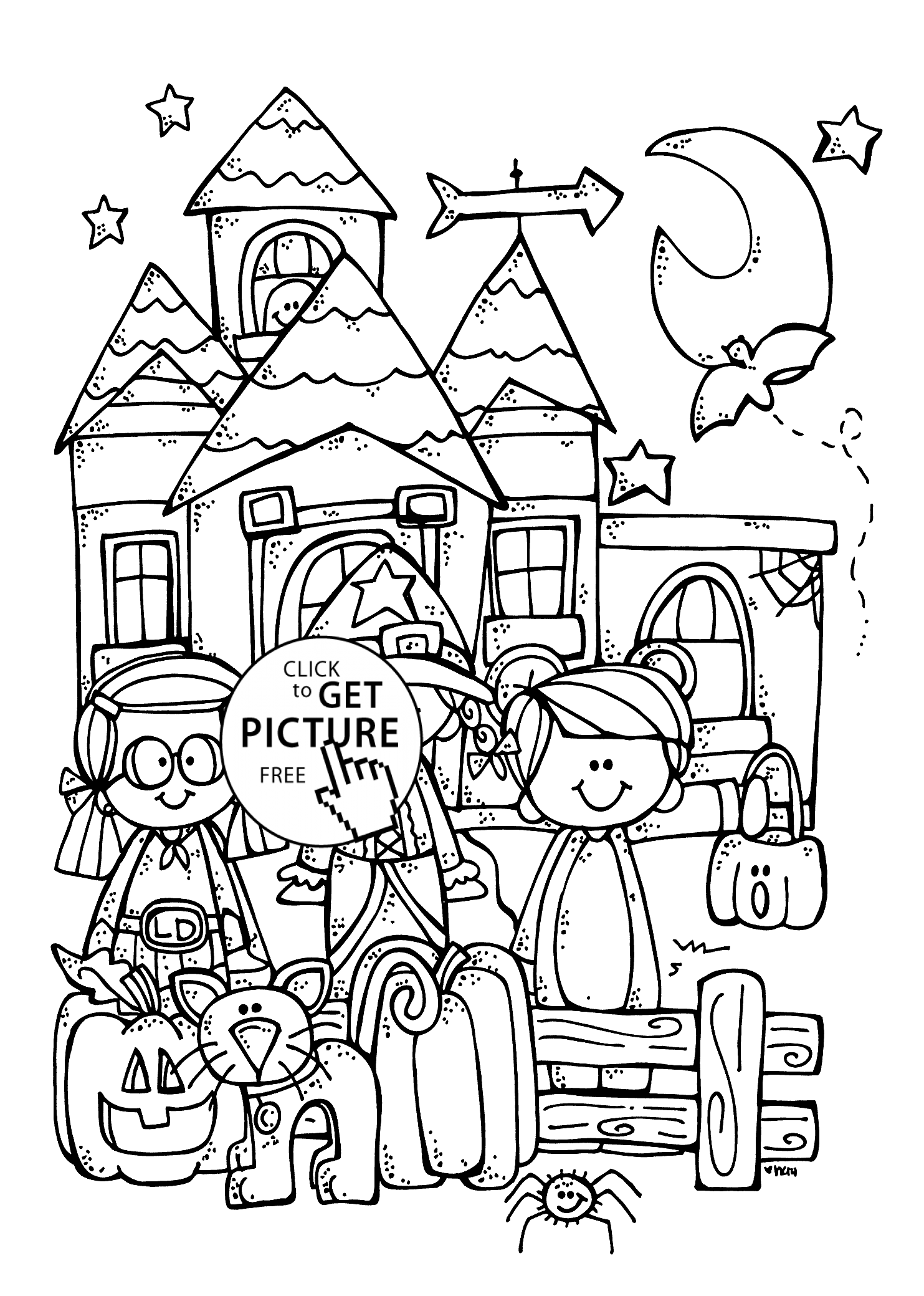 38 Premium Happy Halloween Coloring Pages for Kids 13