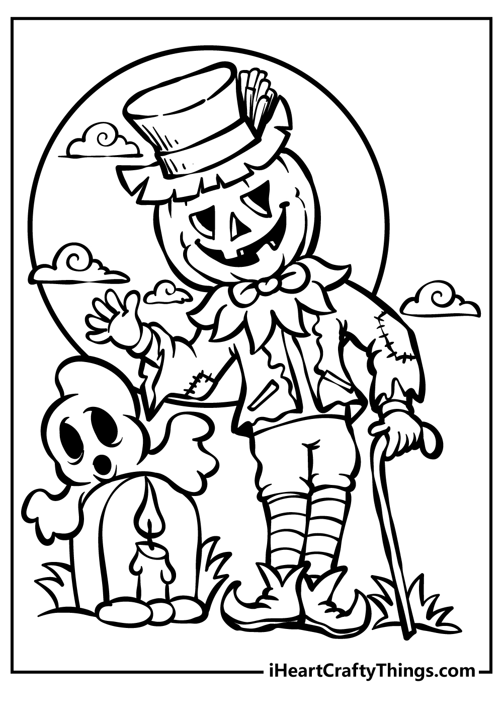 38 Premium Happy Halloween Coloring Pages for Kids 17