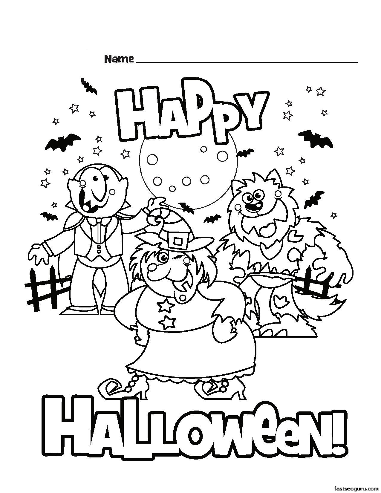 38 Premium Happy Halloween Coloring Pages for Kids 2