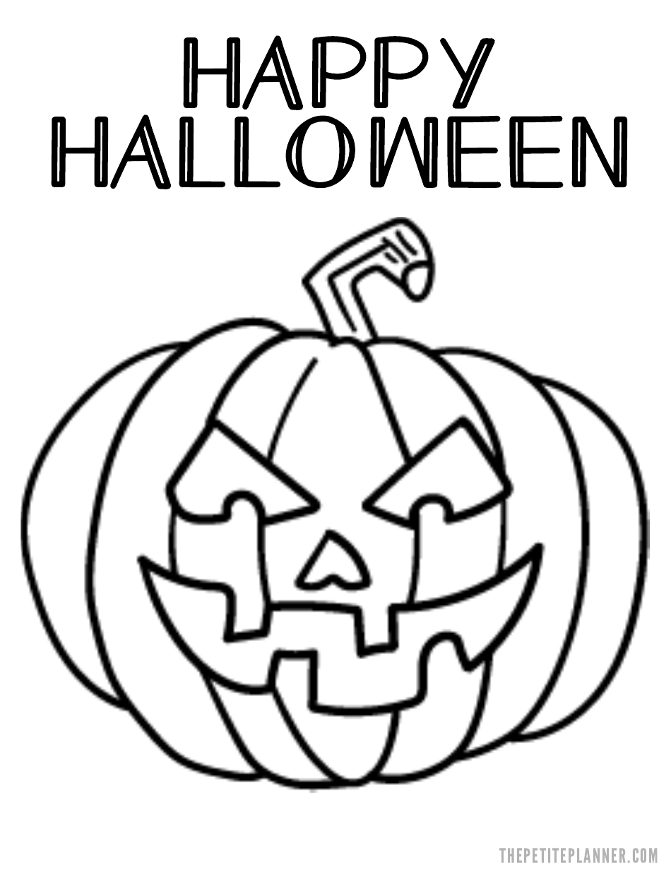 38 Premium Happy Halloween Coloring Pages for Kids 3