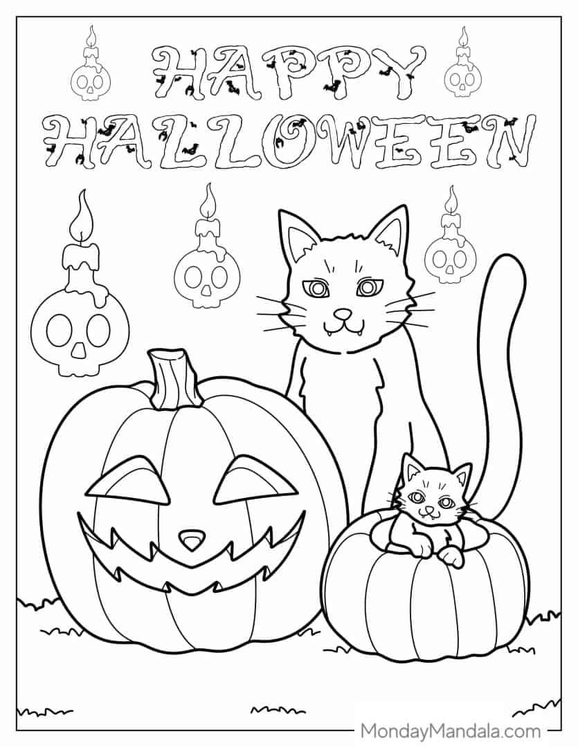 38 Premium Happy Halloween Coloring Pages for Kids 31