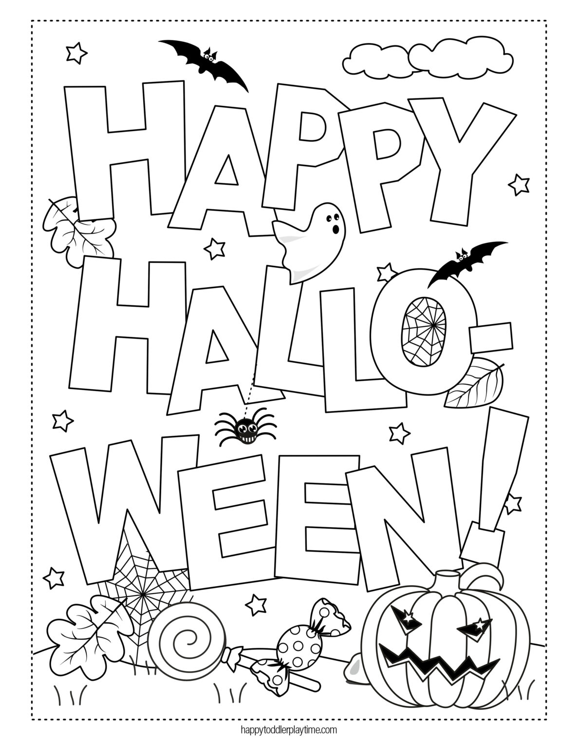 38 Premium Happy Halloween Coloring Pages for Kids 4