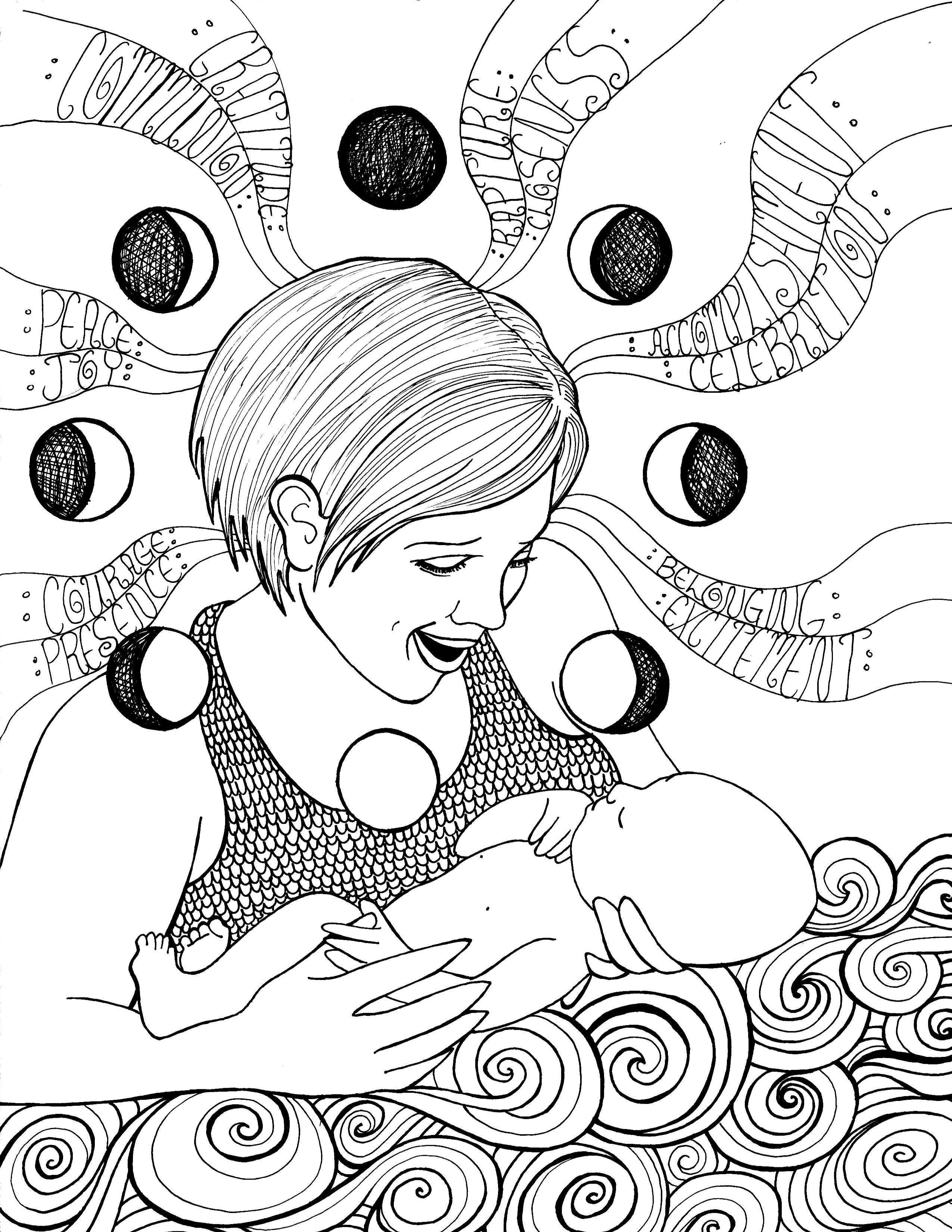 39 Free Printable Pregnancy Coloring Pages 25