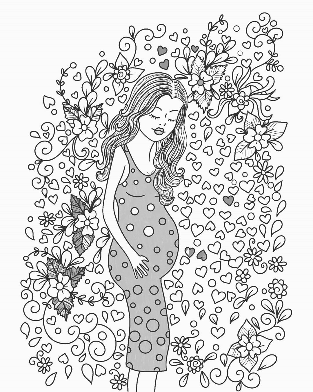 39 Free Printable Pregnancy Coloring Pages 32