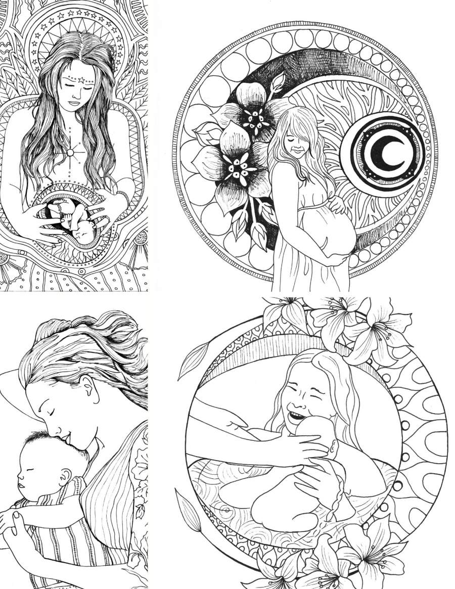 39 Free Printable Pregnancy Coloring Pages 8