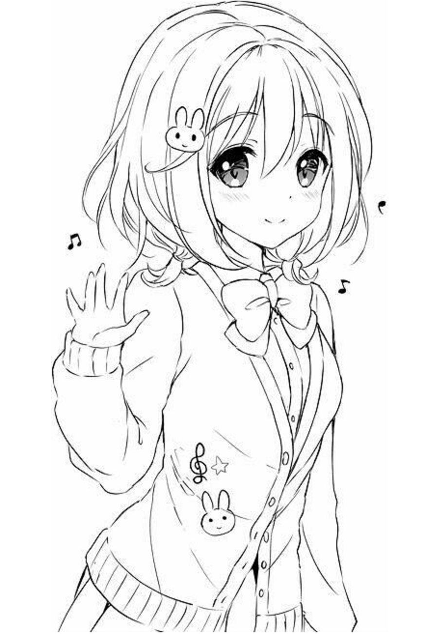 181+ Charming Anime Girl Coloring Pages Printable