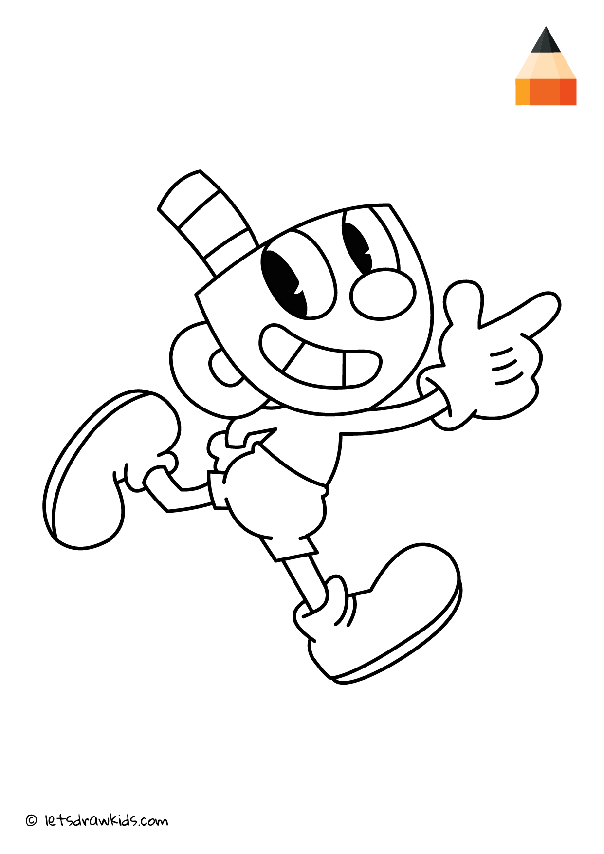 133+ Dazzling Cuphead Coloring Pages Printable