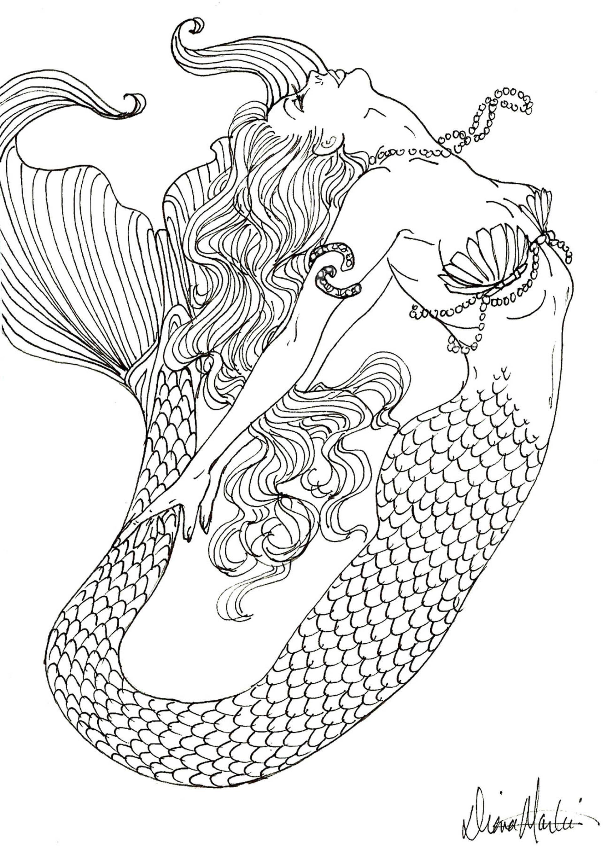 138+ Spectacular Mermaid Coloring Pages Printable