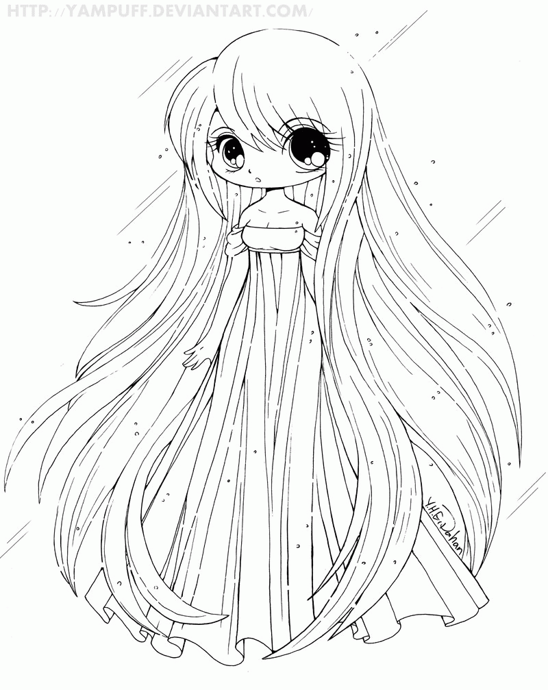 183+ Beautiful Anime Girl Coloring Pages Printable