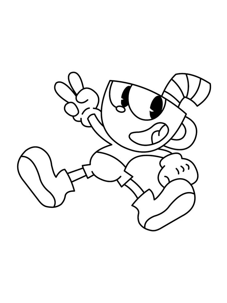 82+ Delightful Cuphead Coloring Pages Printable