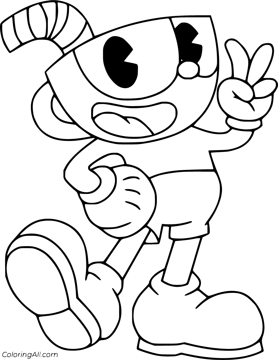 146+ Magical Cuphead Coloring Pages Printable