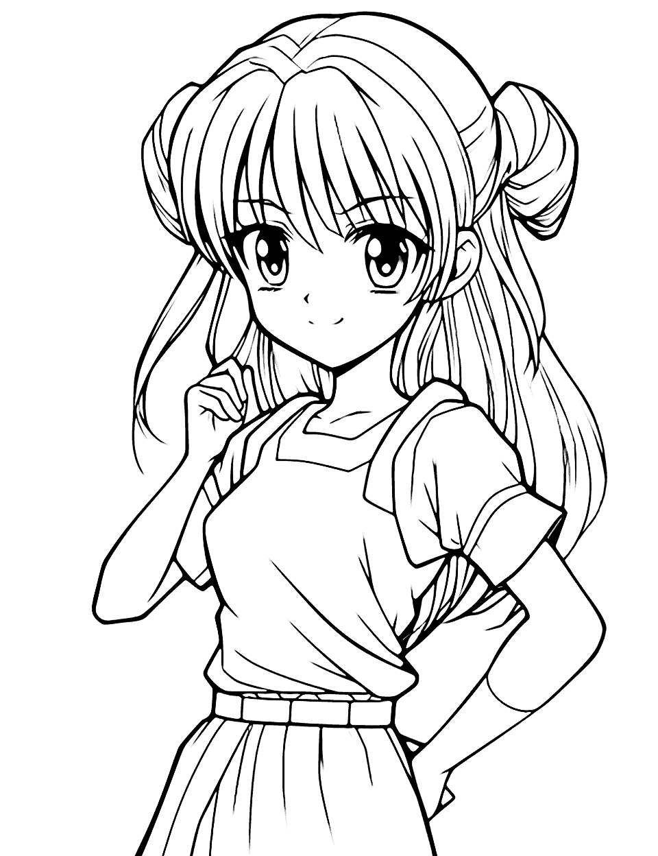 186+ Cute Anime Girl Coloring Pages Printable