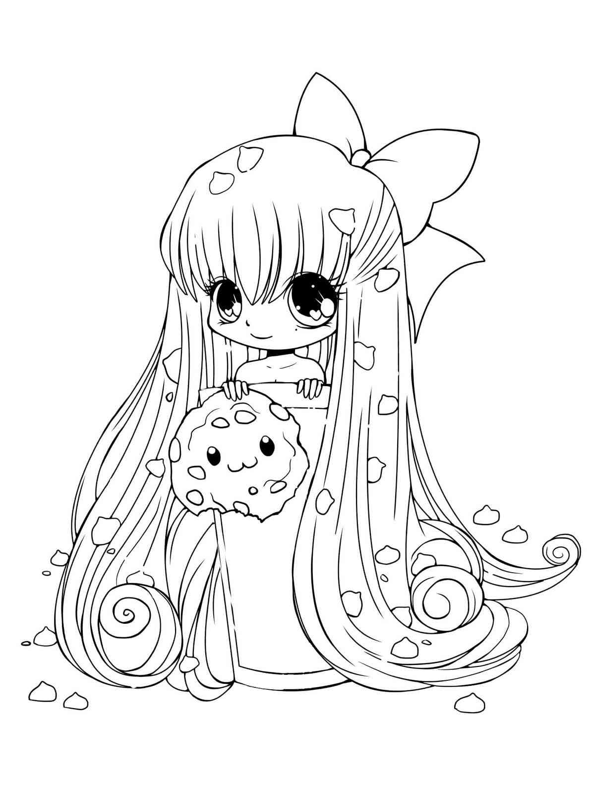 176+ Cheerful Anime Girl Coloring Pages Printable