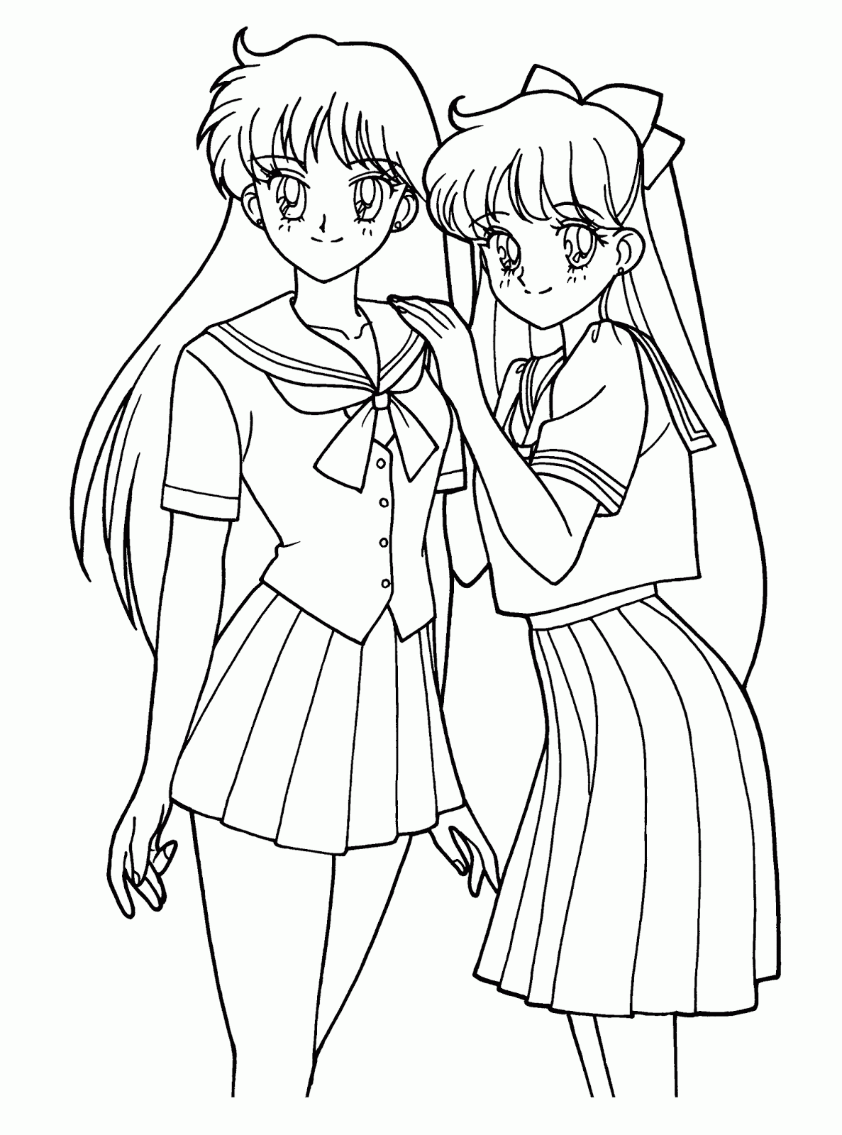 150+ Bright Anime Girl Coloring Pages Printable