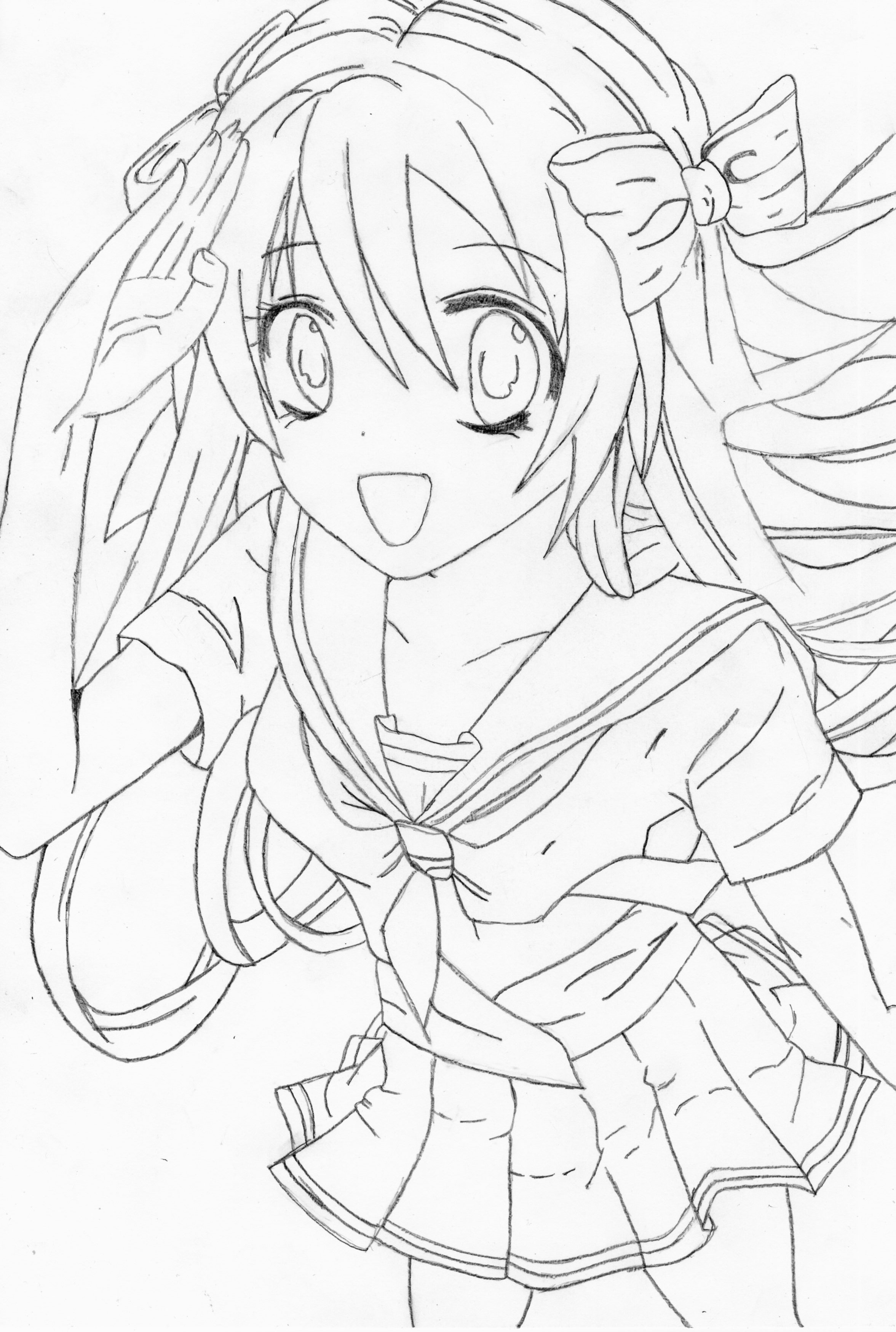 86+ Lovely Anime Girl Coloring Pages Printable