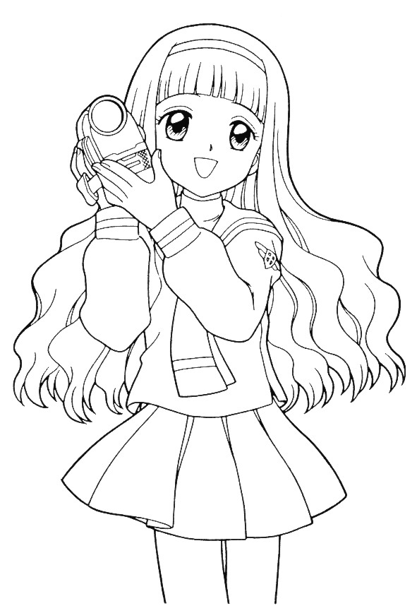 105+ Bright Anime Girl Coloring Pages Printable