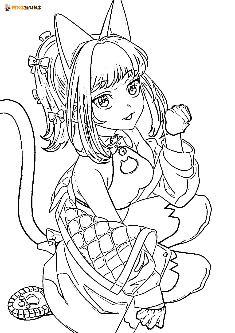 133+ Captivating Anime Girl Coloring Pages Printable