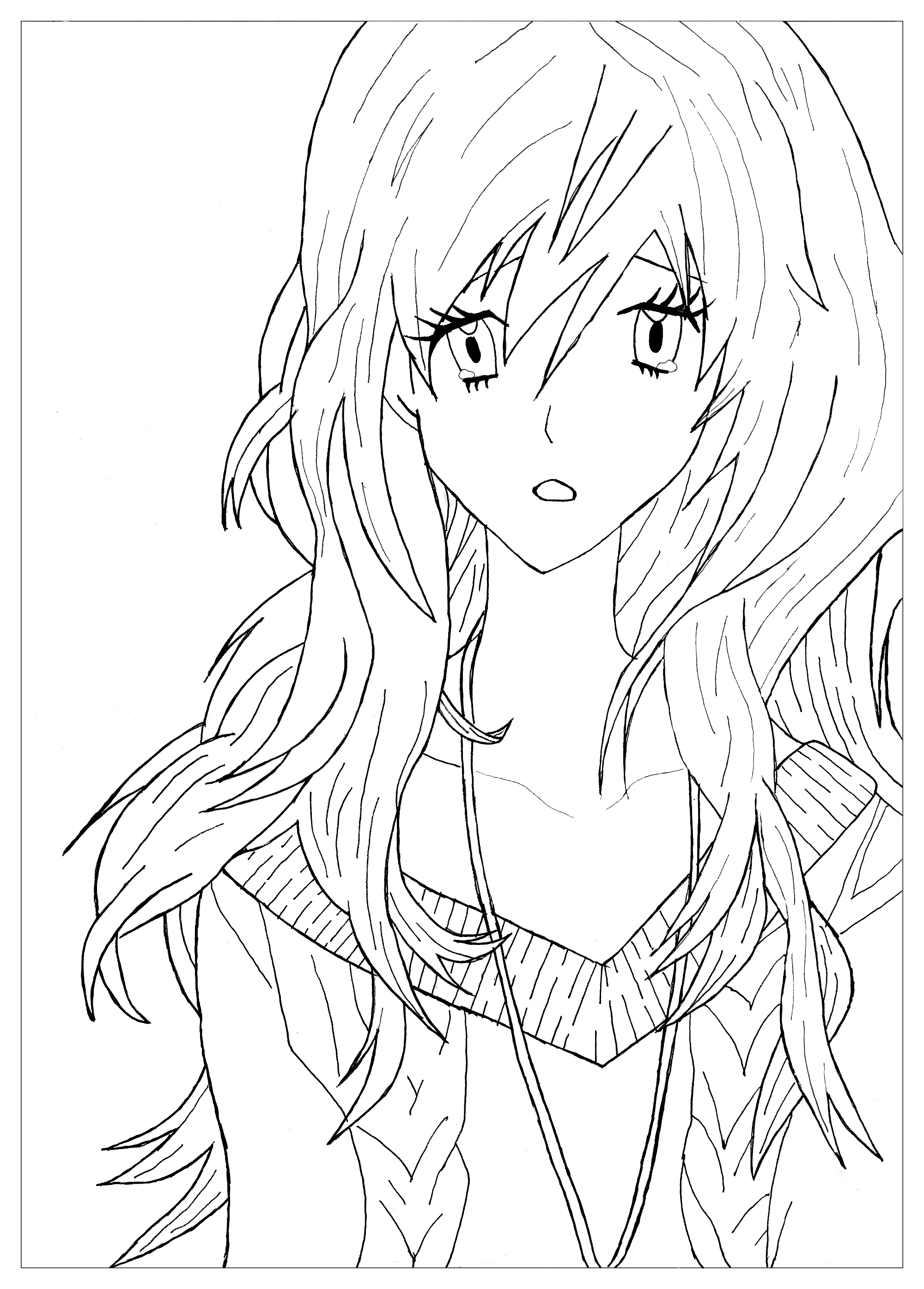 40+ Brightening Anime Girl Coloring Pages Printable