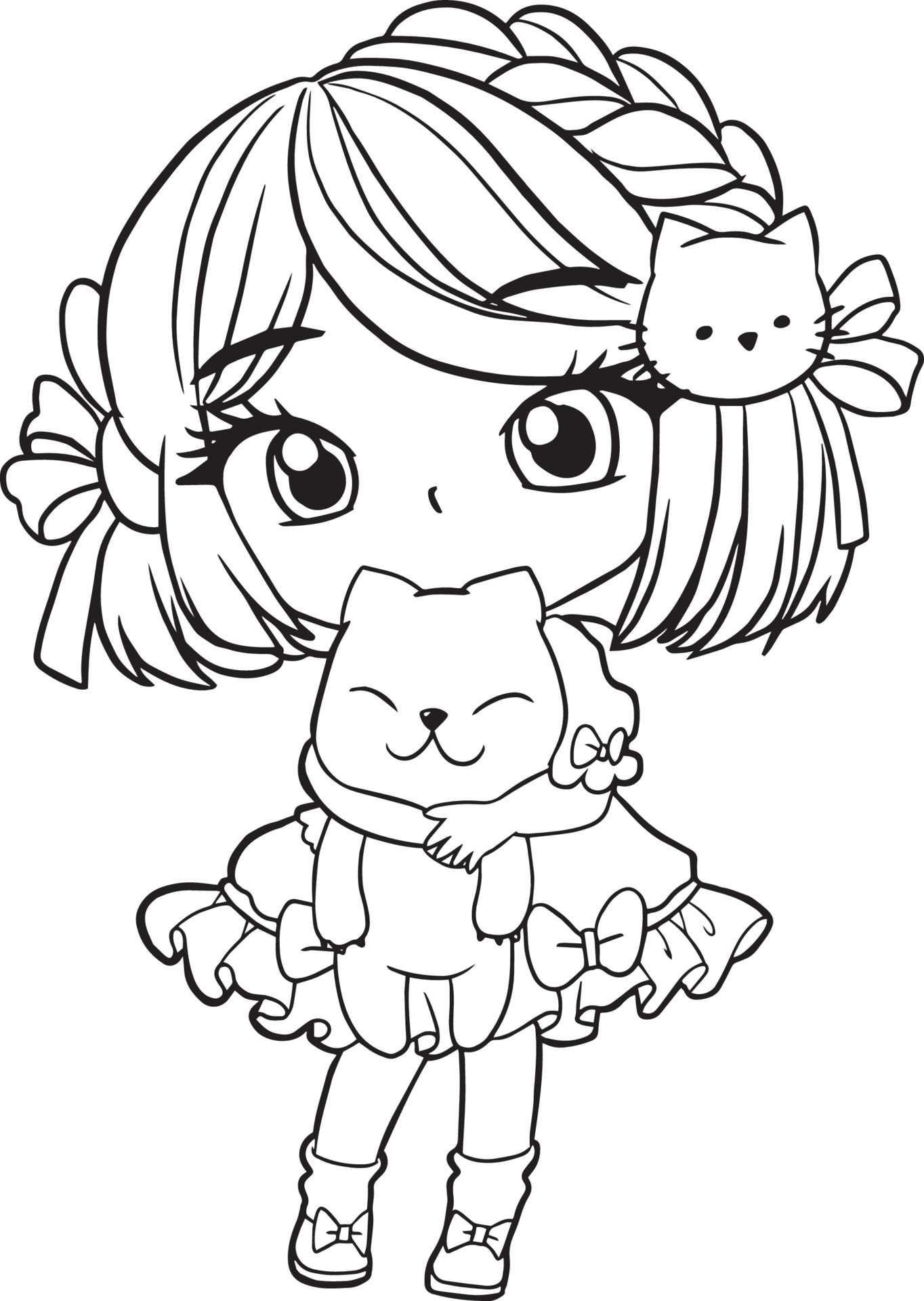 109+ Delightful Anime Girl Coloring Pages Printable