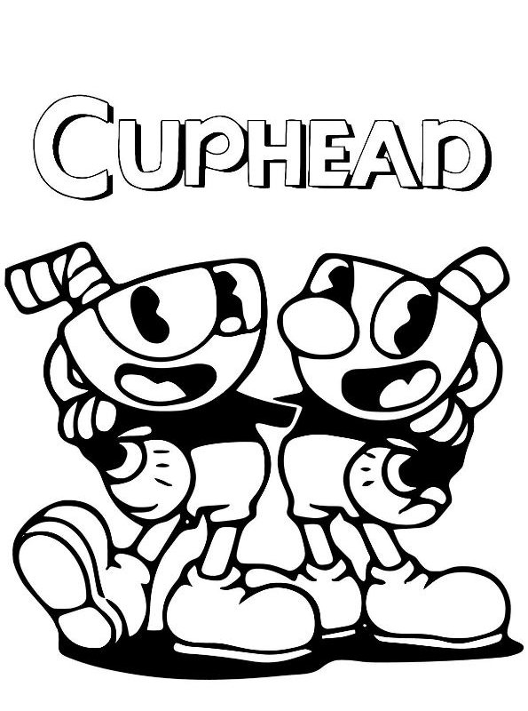 59+ Cute Cuphead Coloring Pages Printable