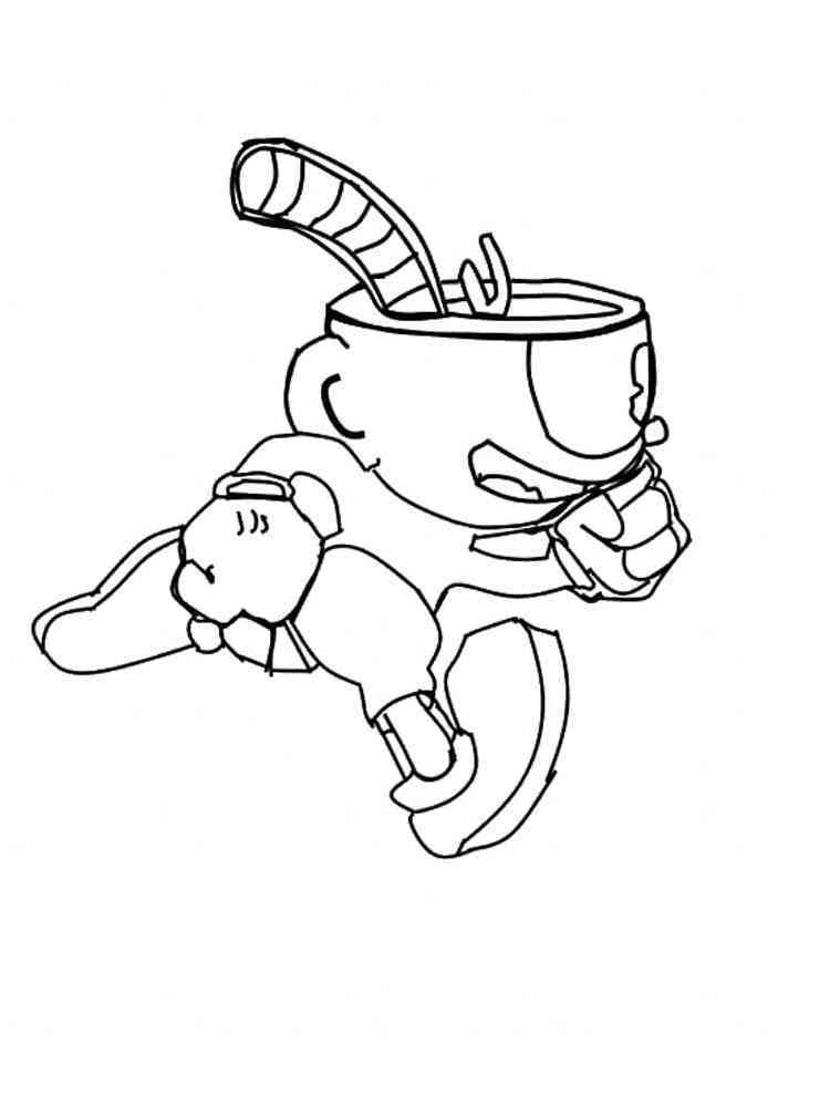 40+ Dazzling Cuphead Coloring Pages Printable