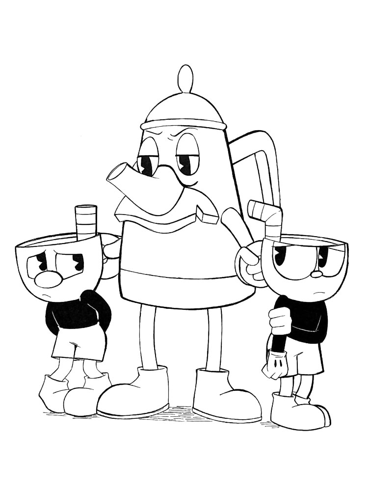 157+ Inspiring Cuphead Coloring Pages Printable