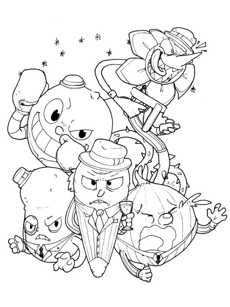 74+ Spectacular Cuphead Coloring Pages Printable