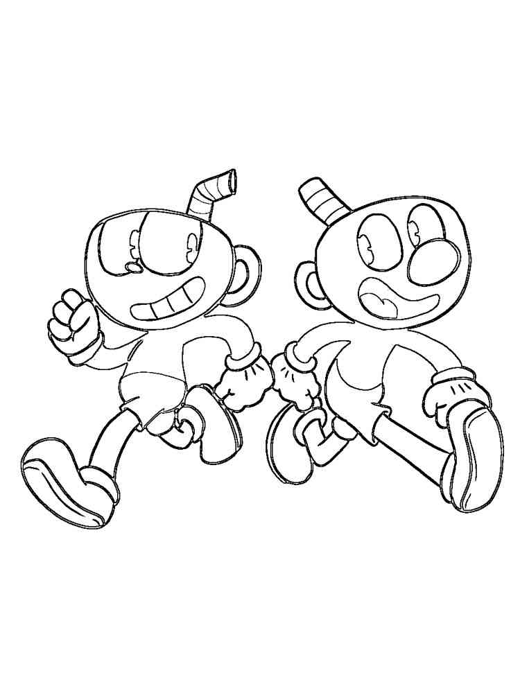 89+ Whimsical Cuphead Coloring Pages Printable