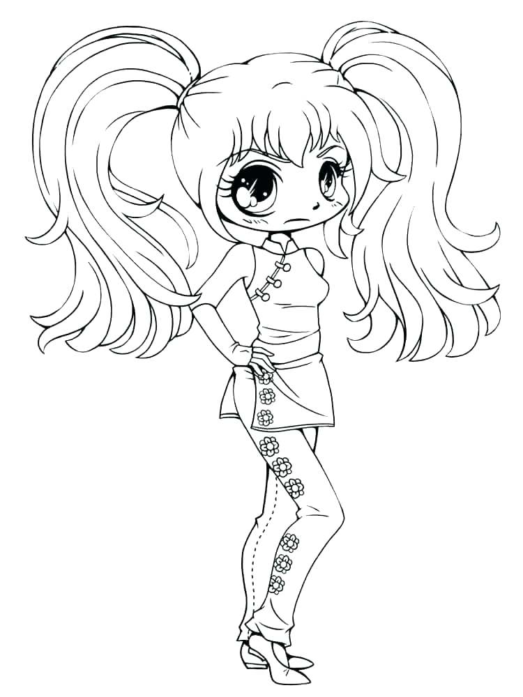 162+ Cheerful Anime Girl Coloring Pages Printable