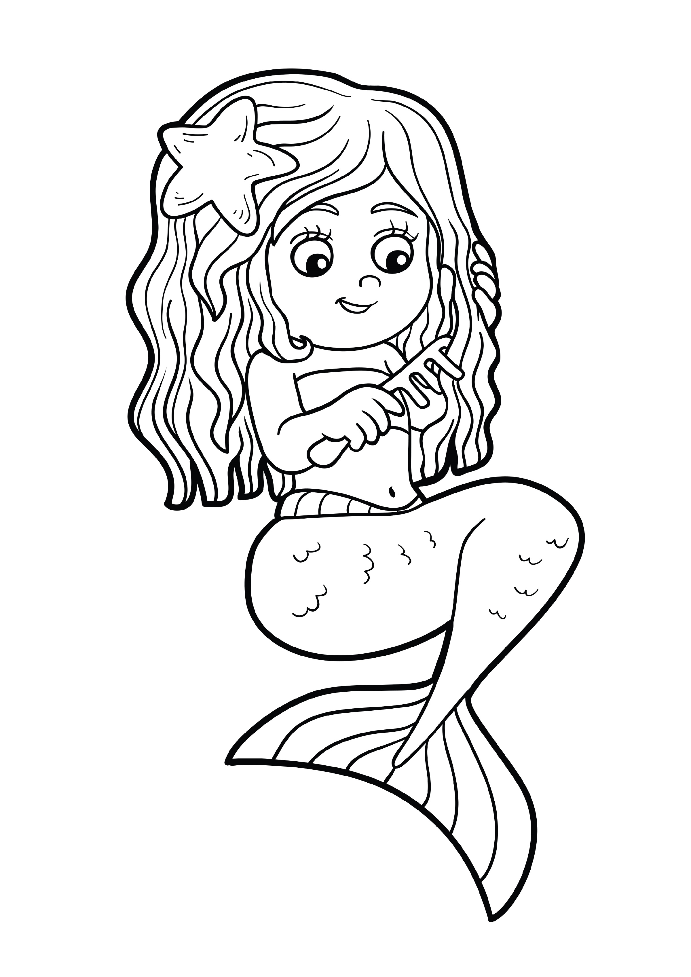 196+ Enchanting Mermaid Coloring Pages Printable