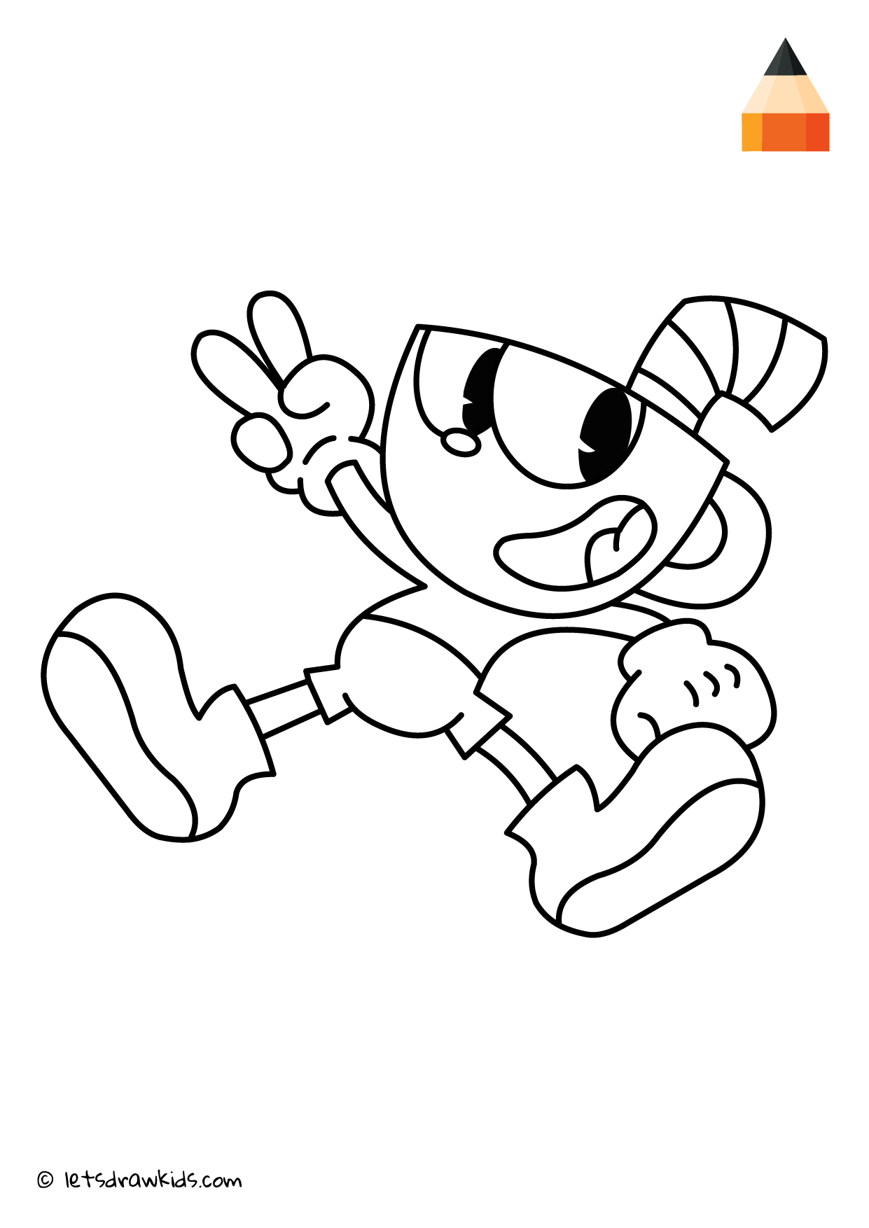 153+ Creative Cuphead Coloring Pages Printable