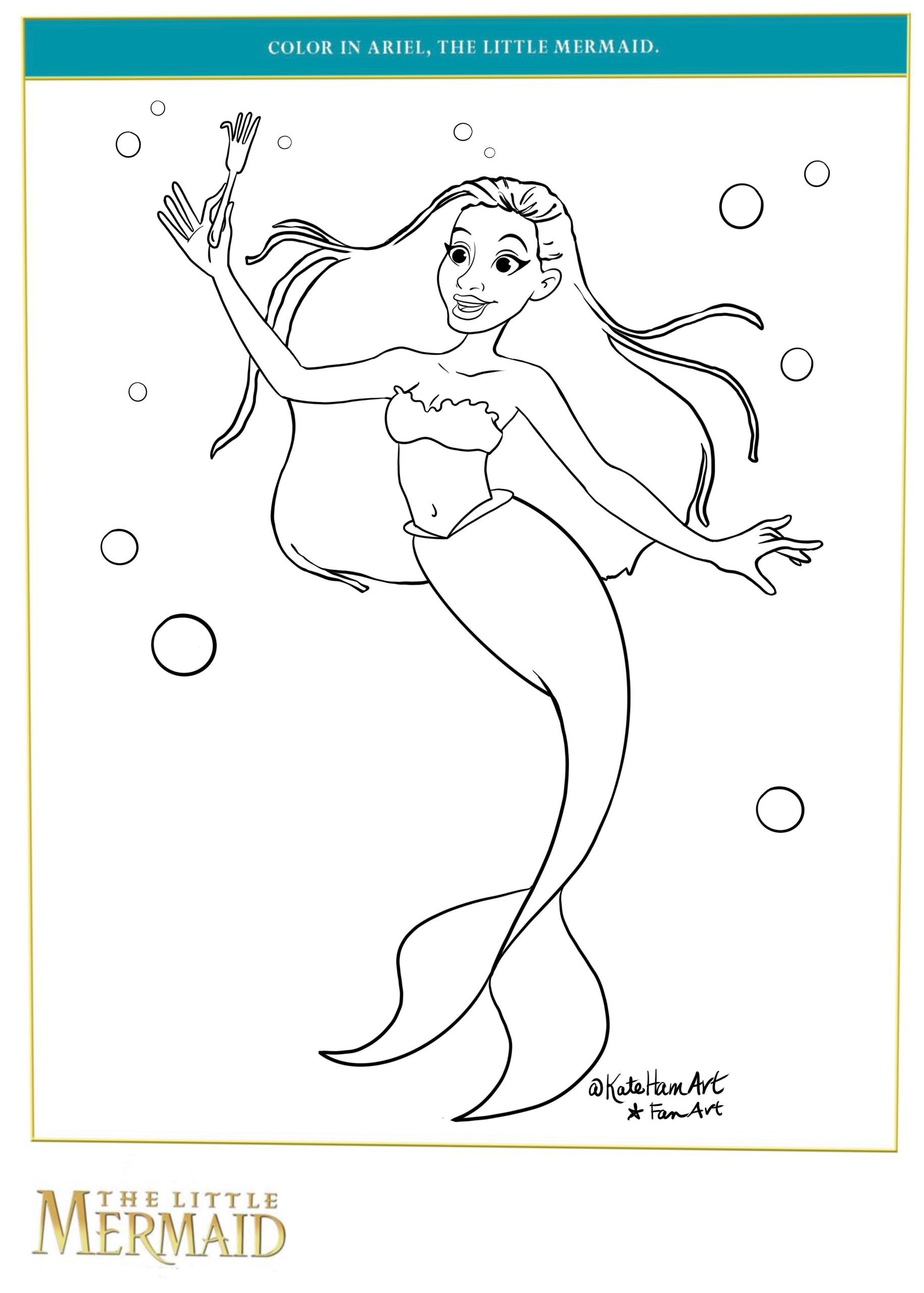 82+ Inspiring Mermaid Coloring Pages Printable