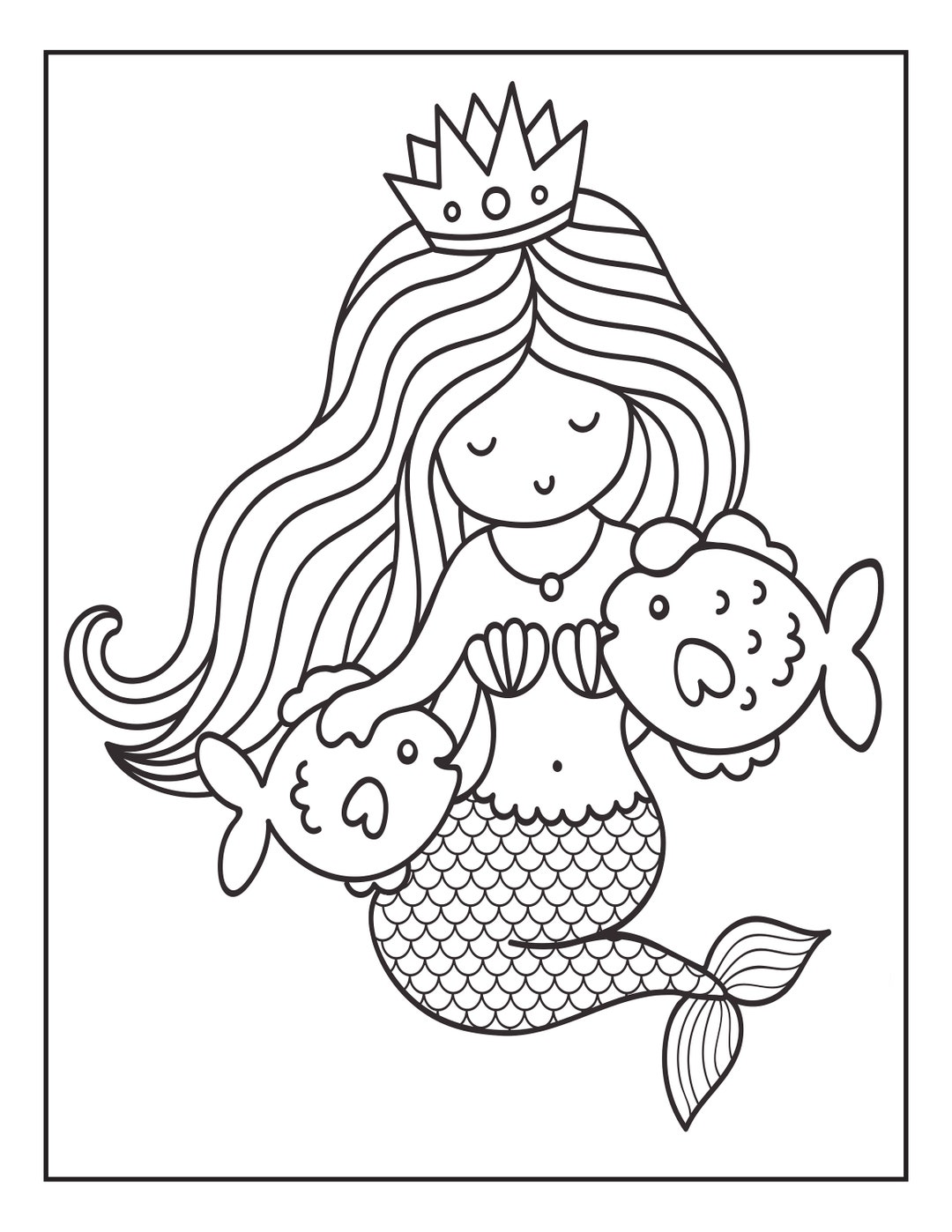 132+ Captivating Mermaid Coloring Pages Printable