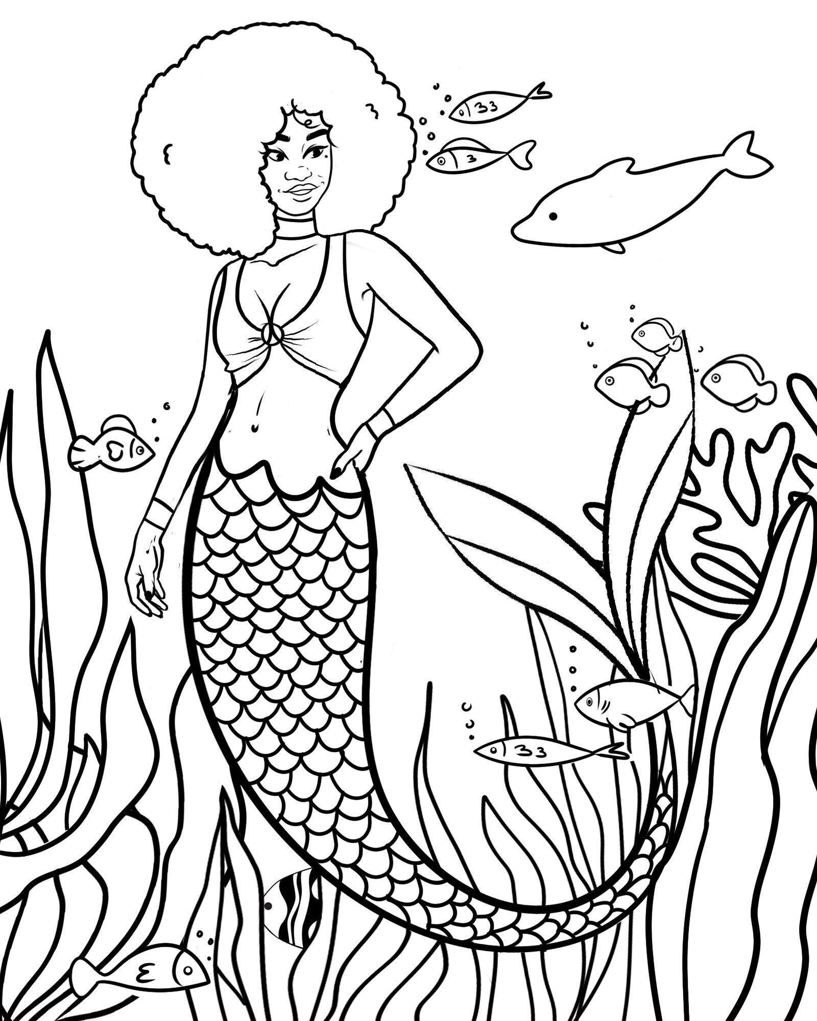 153+ Vibrant Mermaid Coloring Pages Printable