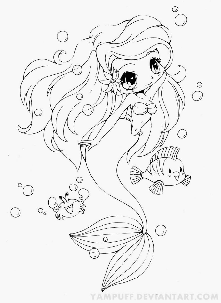 153+ Inspiring Mermaid Coloring Pages Printable