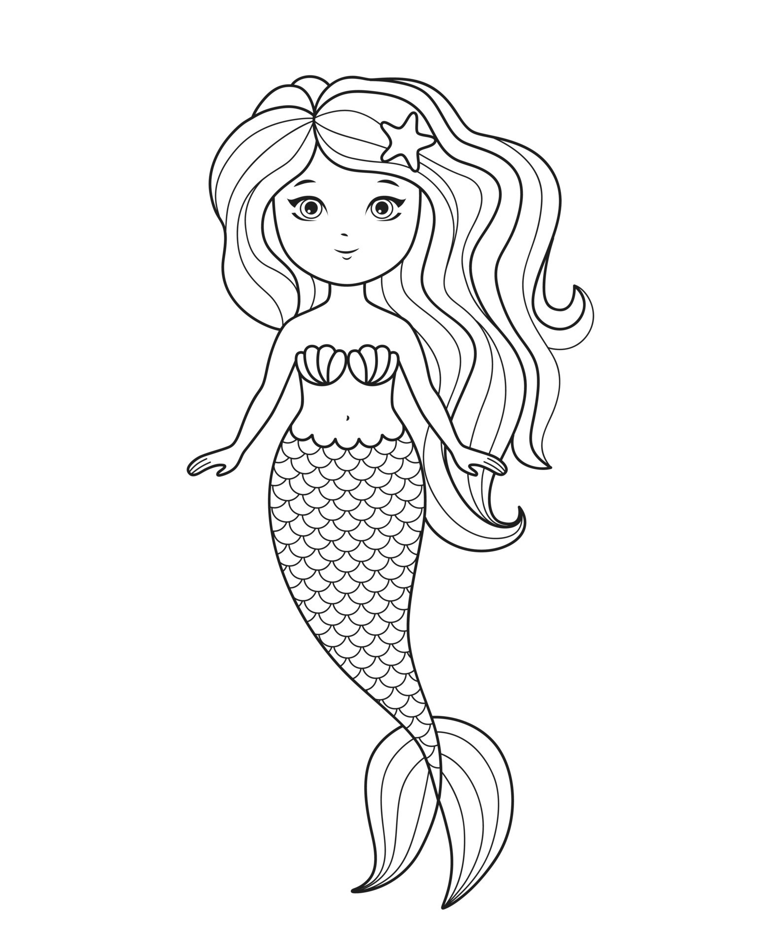 94+ Brightening Mermaid Coloring Pages Printable