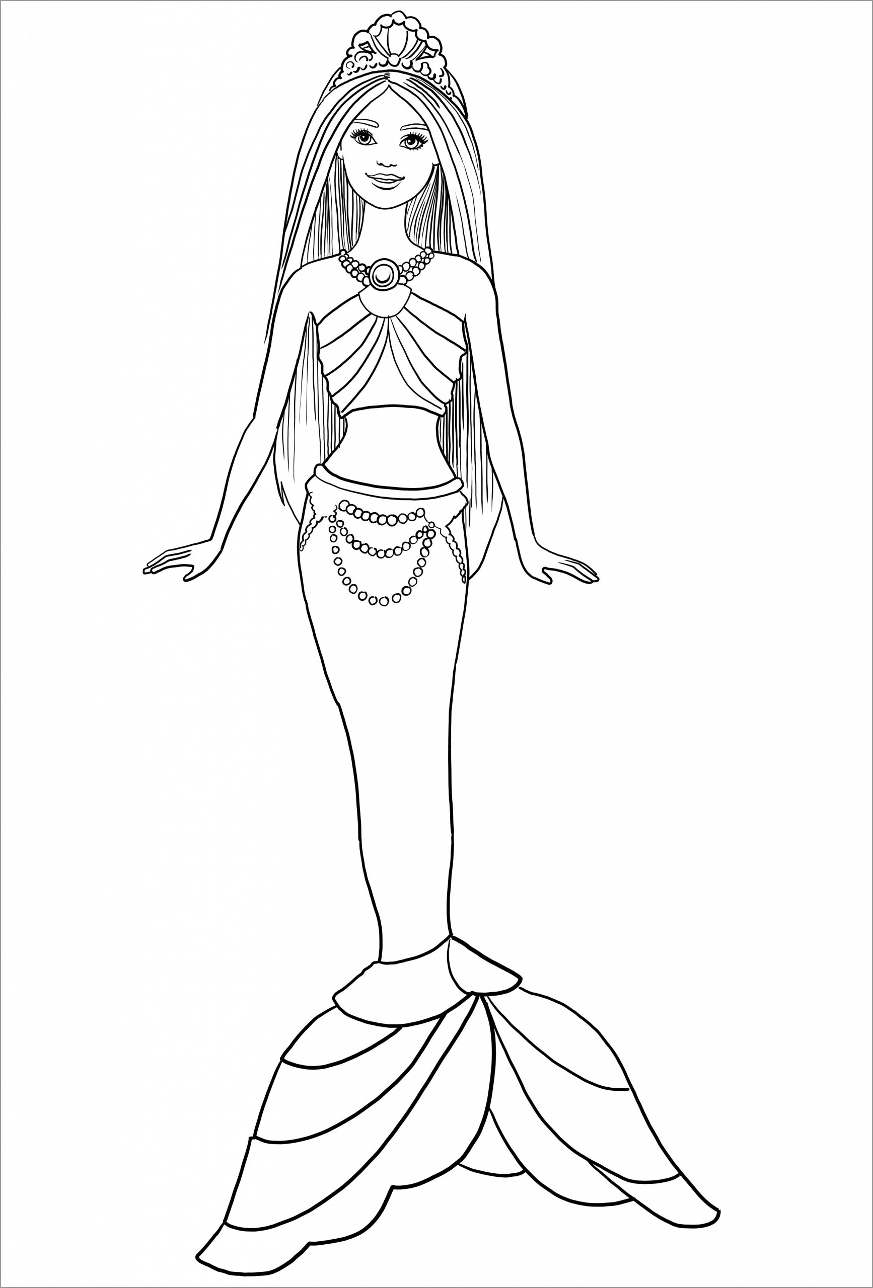 48+ Joyous Mermaid Coloring Pages Printable