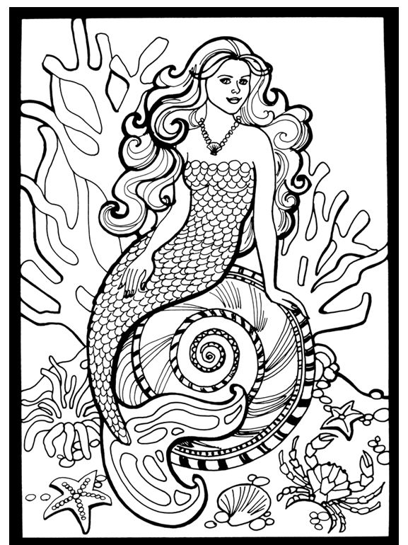 116+ Bright Mermaid Coloring Pages Printable