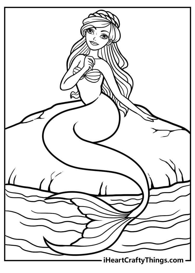 192+ Creative Mermaid Coloring Pages Printable