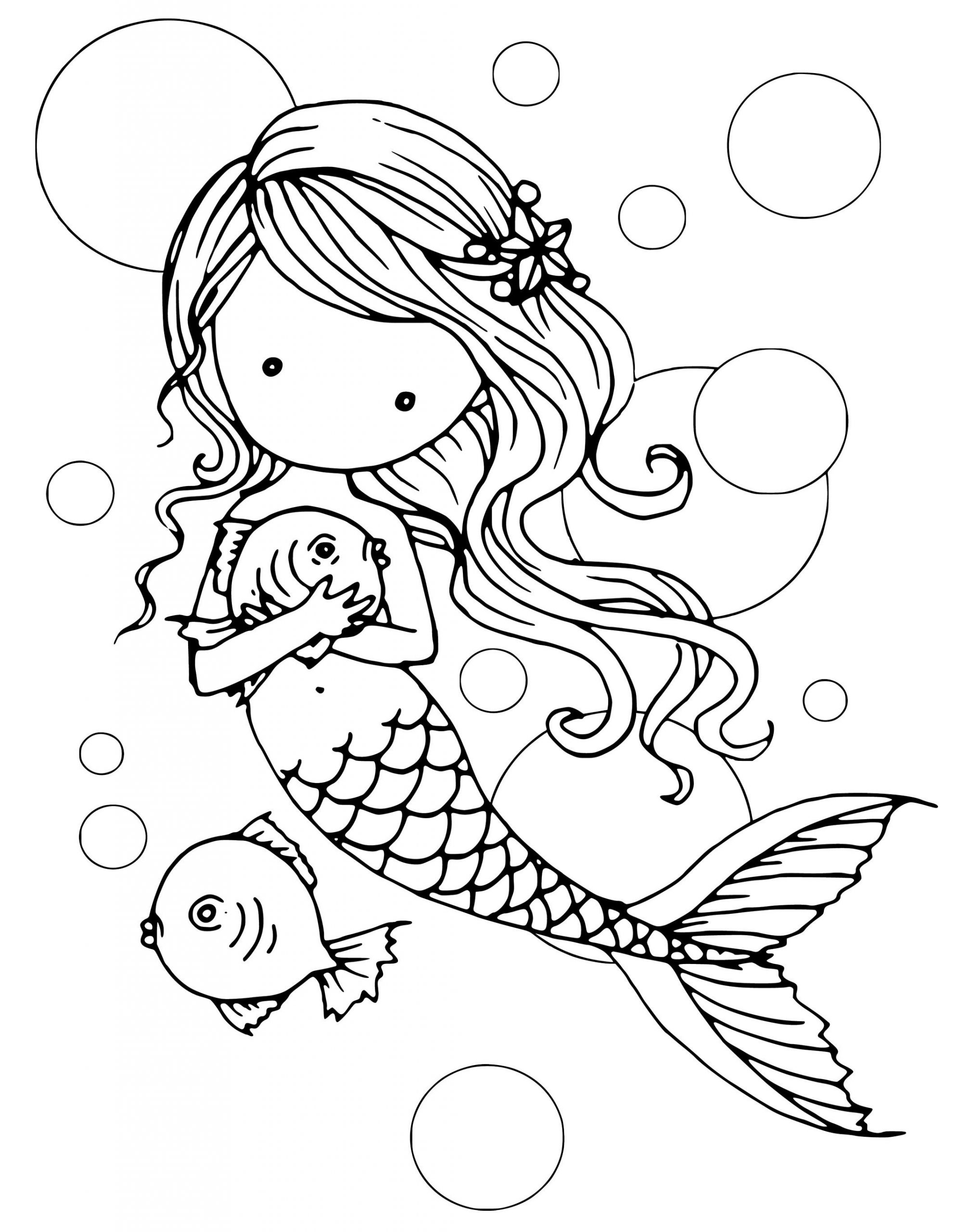 158+ Joyful Mermaid Coloring Pages Printable