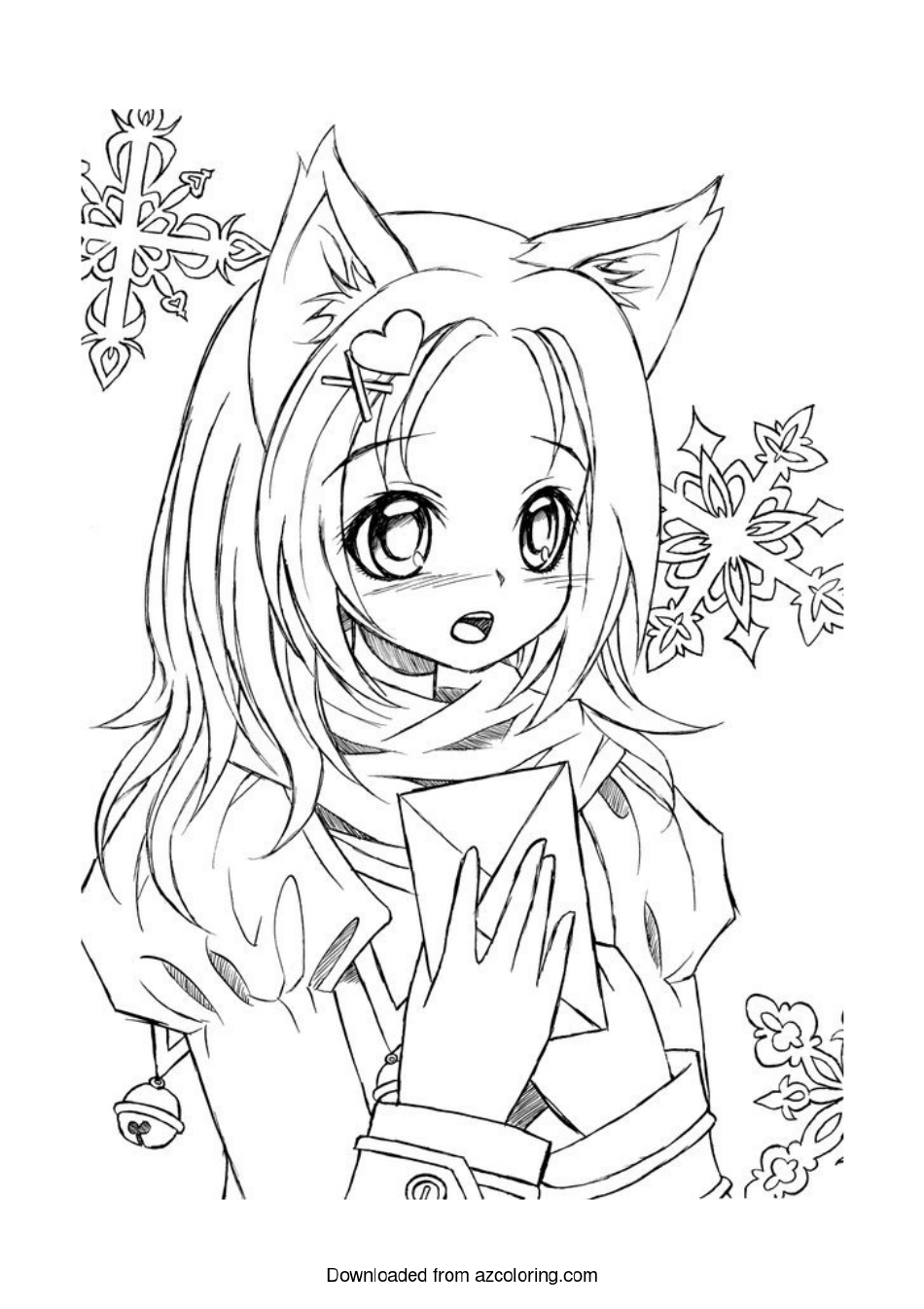 41+ Cheerful Anime Girl Coloring Pages Printable